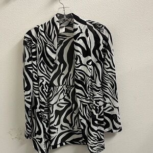 Chic Zebra Print Women's Blouse